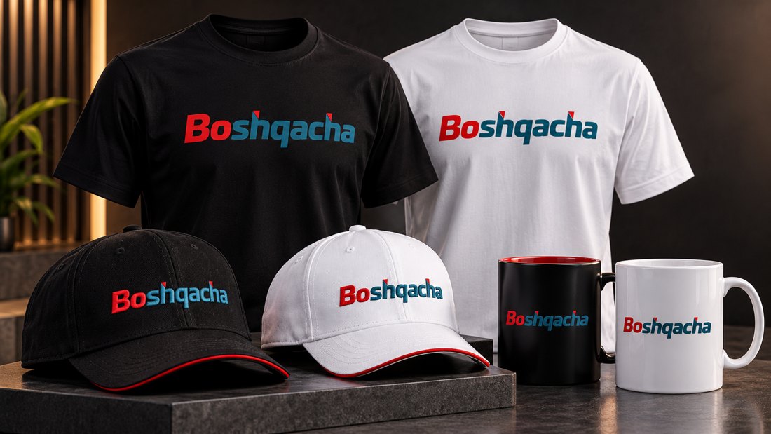 Boshqacha logotipi bosilgan futbolkalar va kepkalar